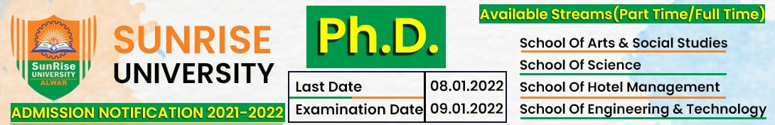 Sunrise University PhD Entrance Date 