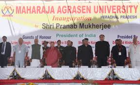 Inauguration Maharaja Agrasen University Solan in Shimla